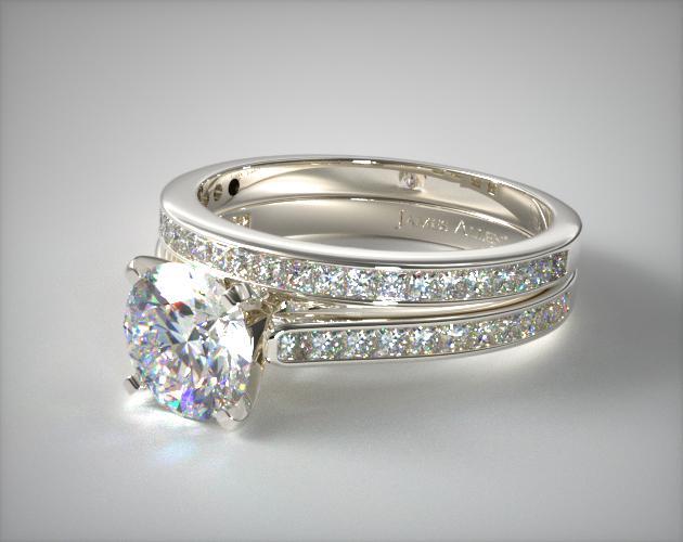 1110614053W | 18k White Gold Channel Set Princess Cut ... (630 x 500 Pixel)