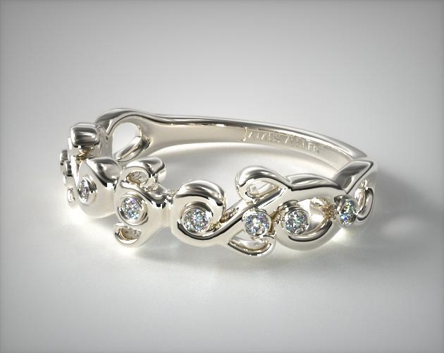 14k white gold blossoming vine diamond wedding ring 14750w14 14k white gold blossoming vine diamond wedding ring 14750w14