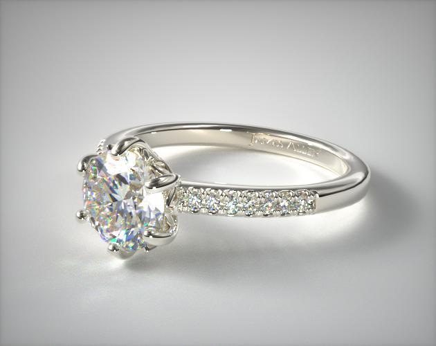 engagement rings, pave, 14k white gold james allen exclusive engagement