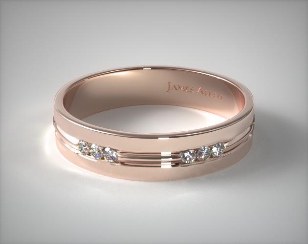 wedding rings, mens diamond, 14k rose gold 6mm etched ... (630 x 500 Pixel)